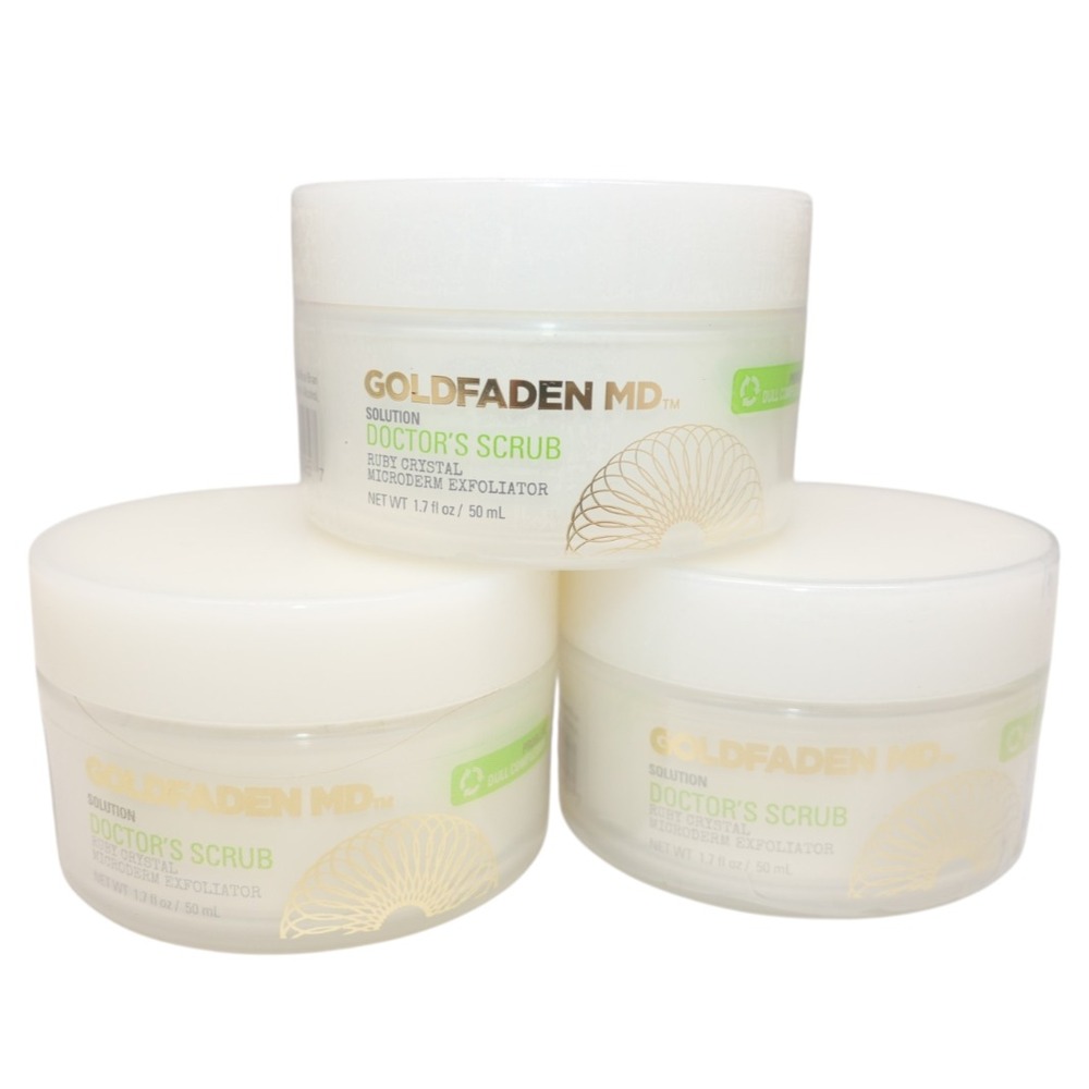 Goldfaden MD Doctor's Scrub Ruby Crystal Microderm Exfoliator 1.7 oz Lot of 3